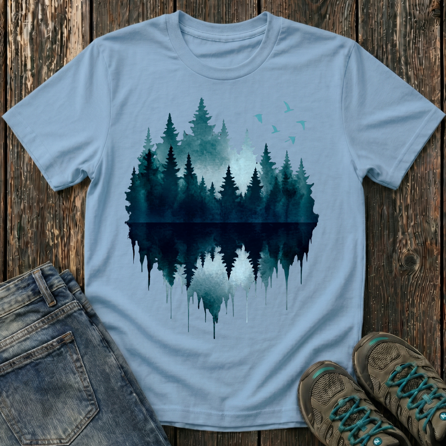 Children's Ink Drip Forest T-shirt