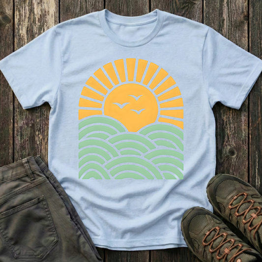 Sunrise Over Serene Waves T-shirt