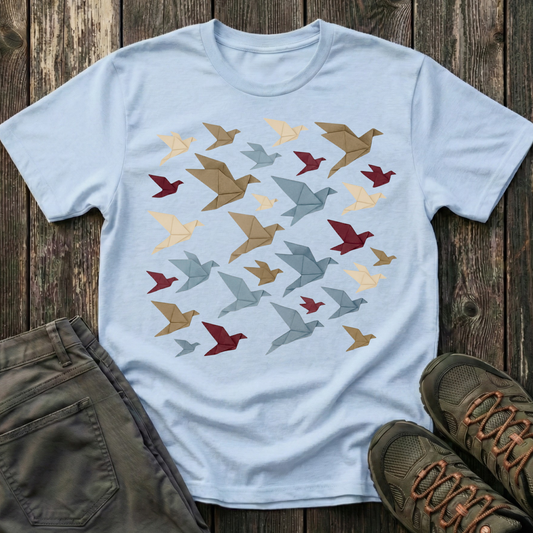 Origami Flock Of Birds T-shirt