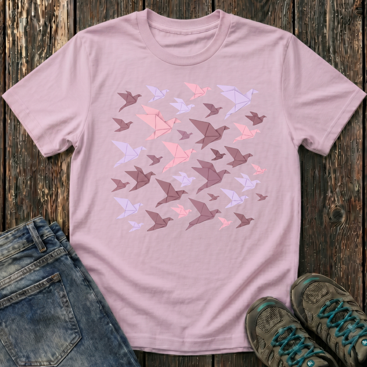Children's Origami Birds Summer T-shirt