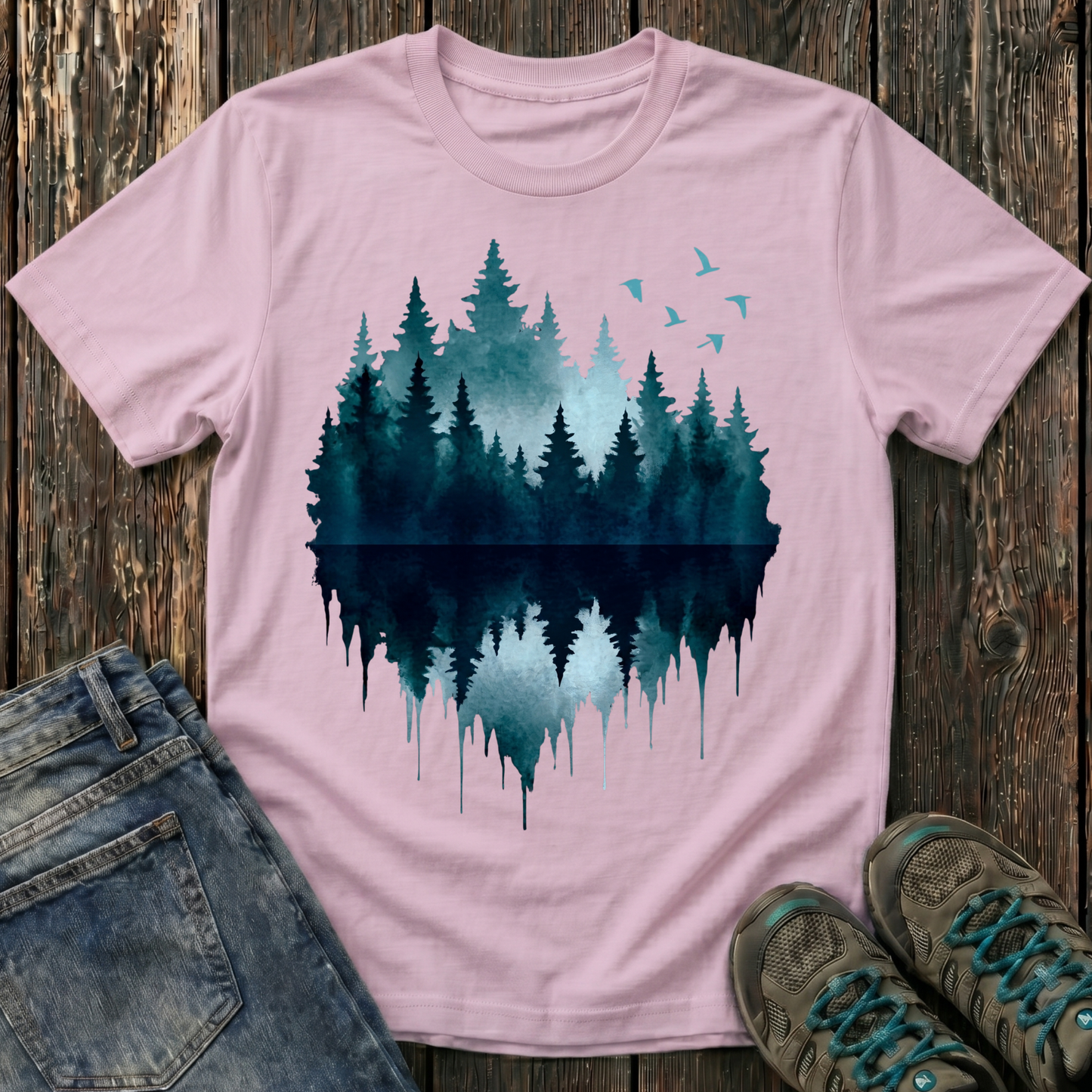 Children's Ink Drip Forest T-shirt