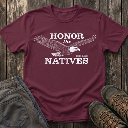 Honor The Natives Bald Eagle T-shirt White