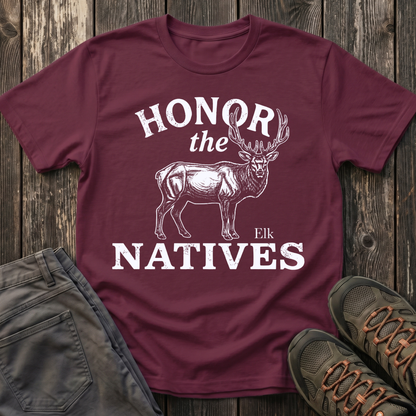 Honor The Natives Elk T-shirt White