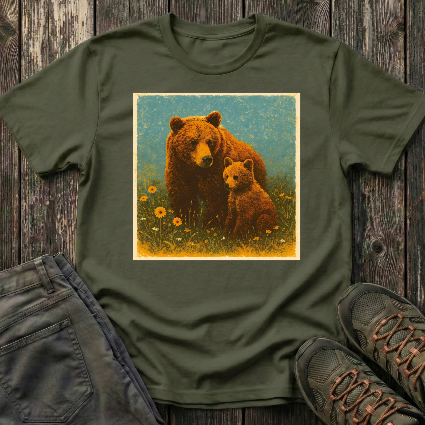 Mama And Cub Prairie Time T-shirt