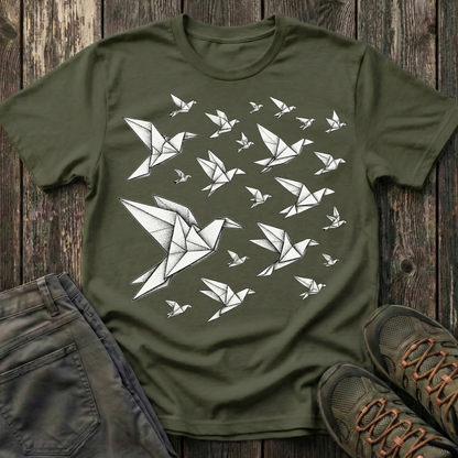 Origami Birds In Flight T-shirt