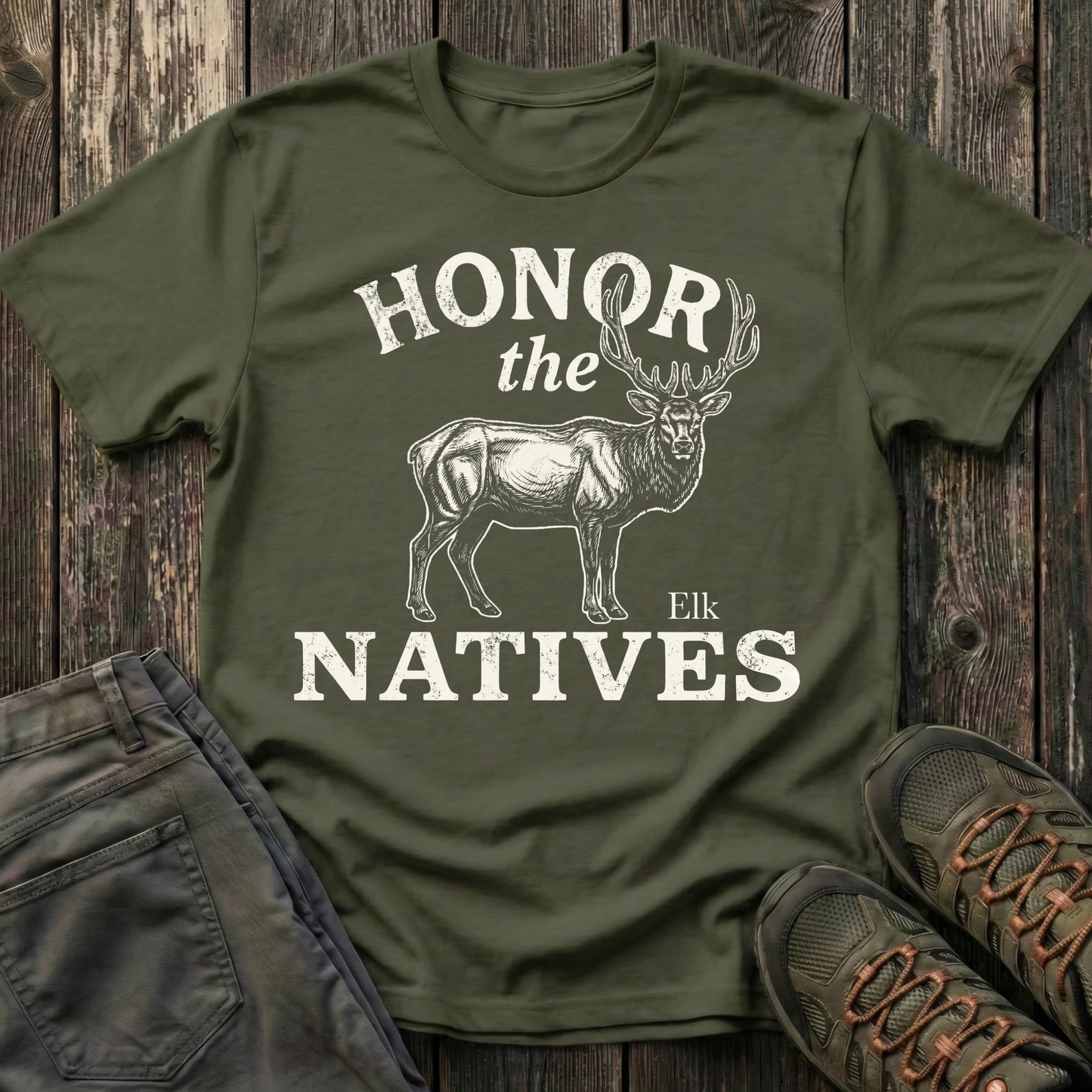 Honor The Natives Elk T-shirt