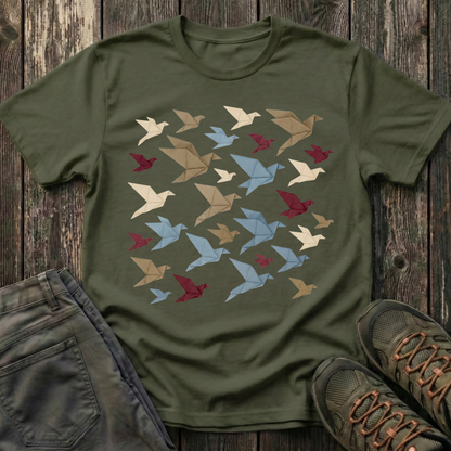 Origami Flock Of Birds T-shirt