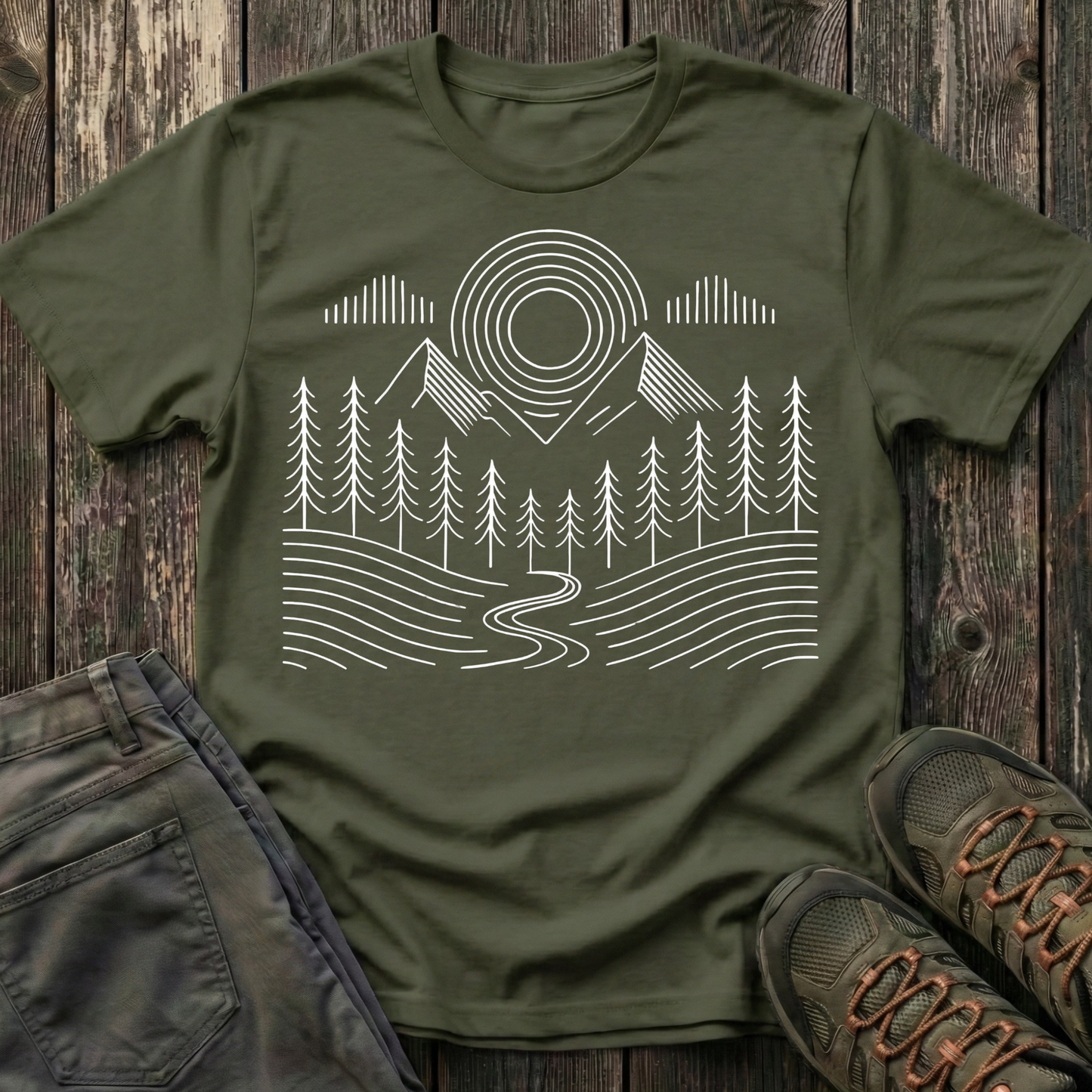 Simple Landscape Geometry T-shirt