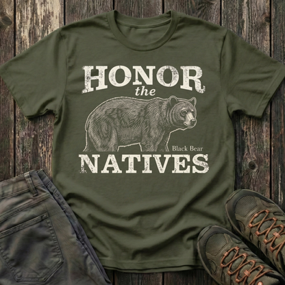 Honor The Natives Black Bear T-shirt