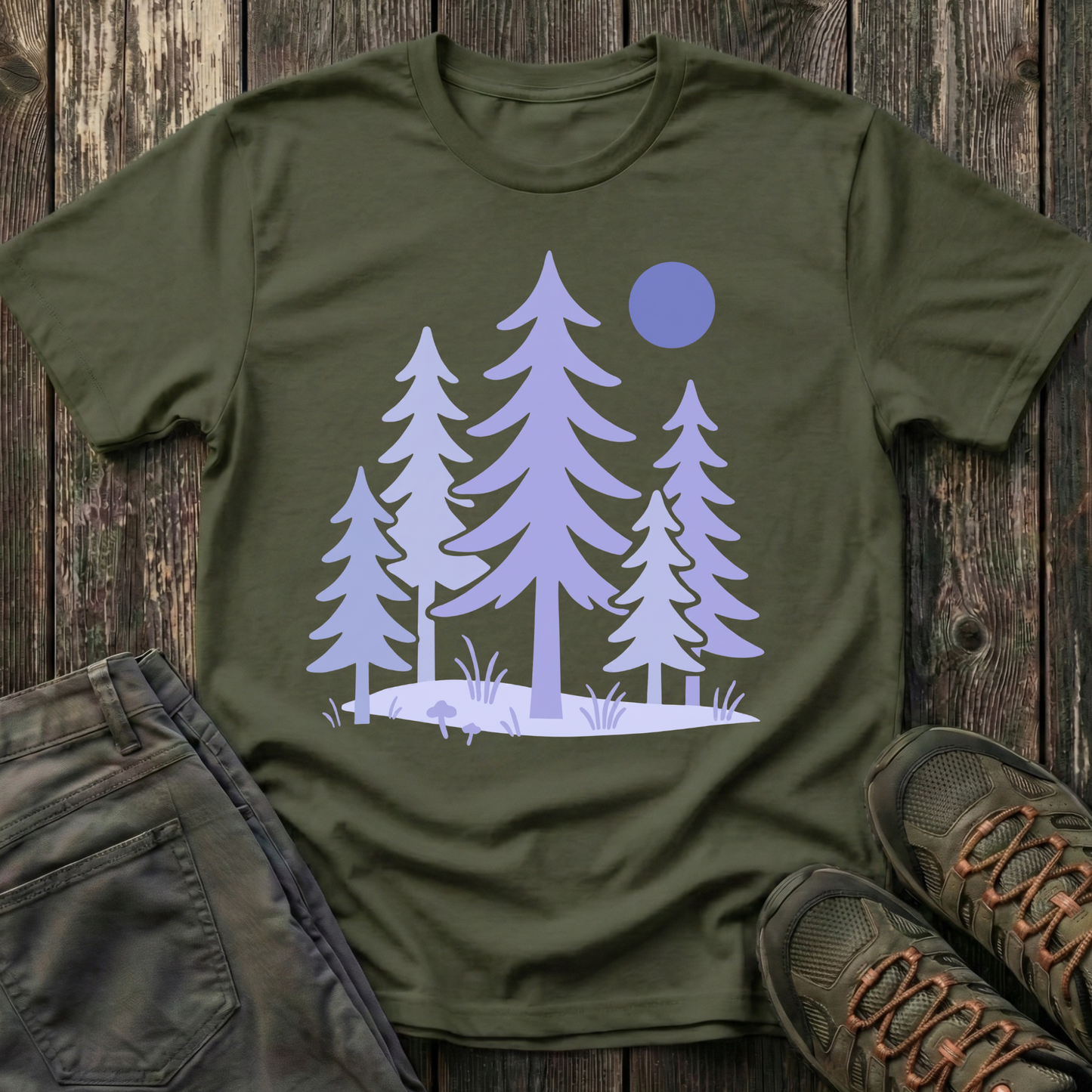 Serene Purple Forest T-shirt