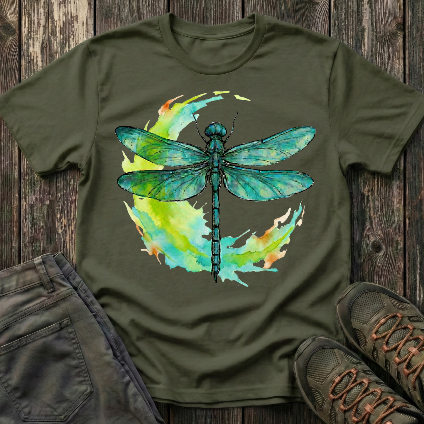 Dragonfly Moon Teal Splash