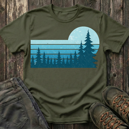 Retro Teal Sunset T-shirt