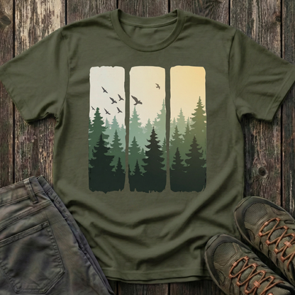 Sunlit Forest Brushstrokes T-shirt