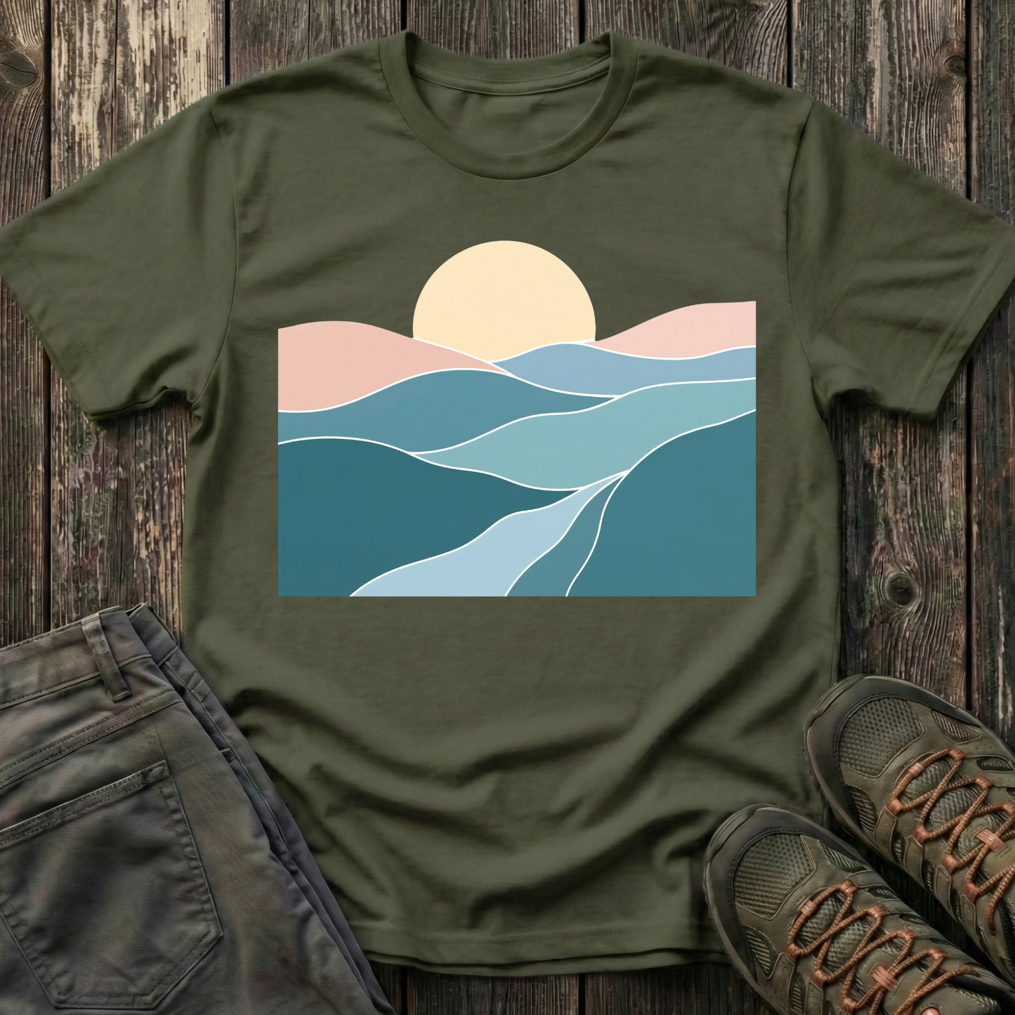Sunset Over Rolling Hills T-shirt