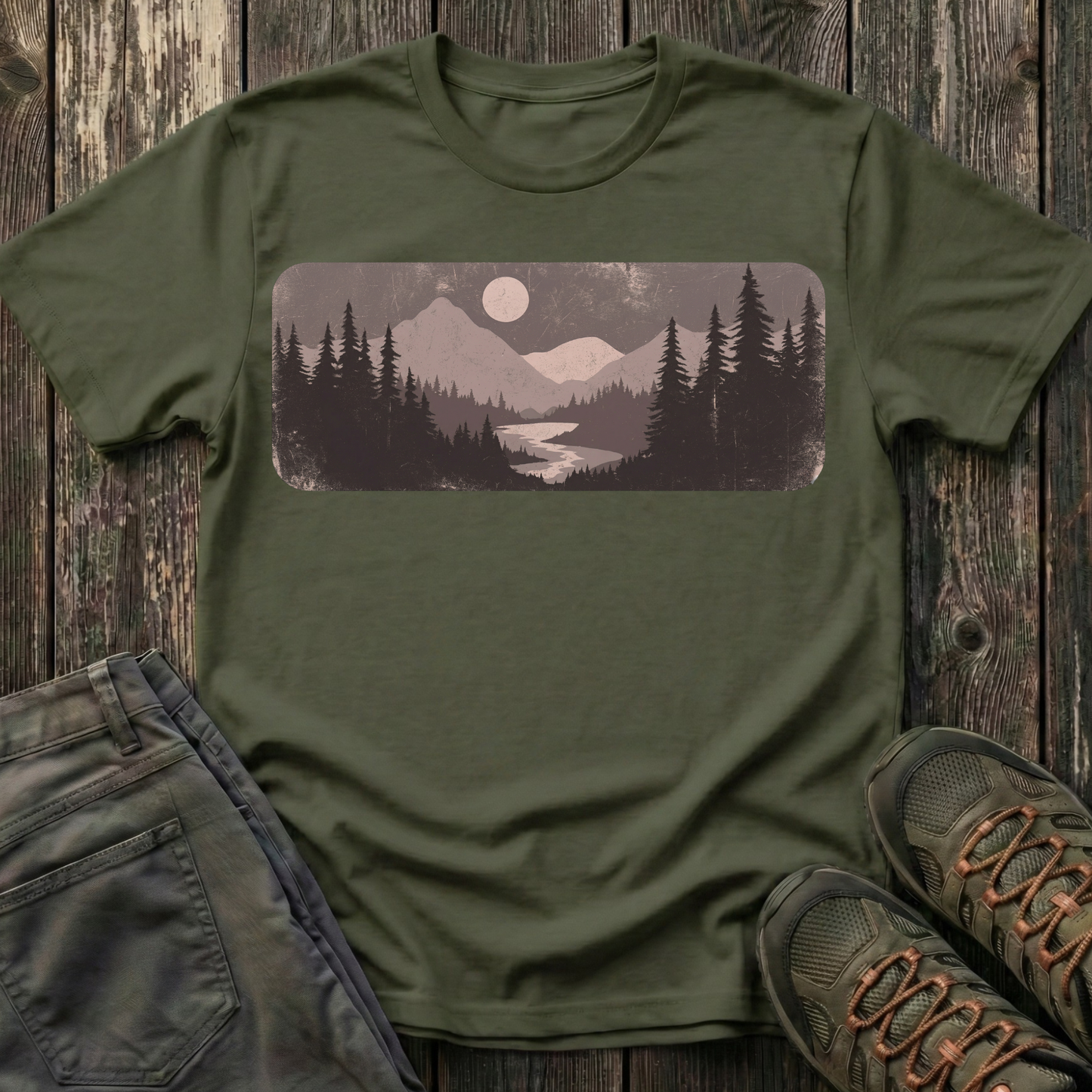 Vintage Moonlit Valley T-shirt