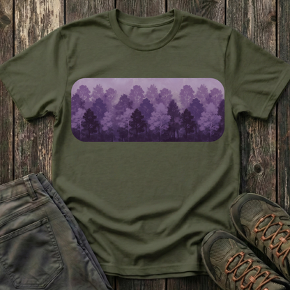Purple Forest Oil Painting T-shirt