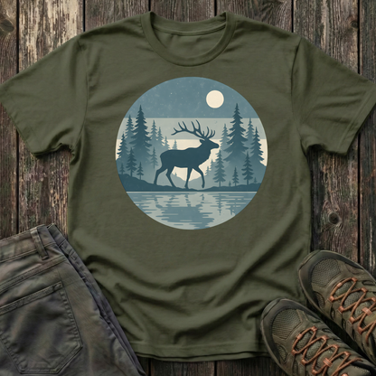 Elk Under Moonlight T-shirt