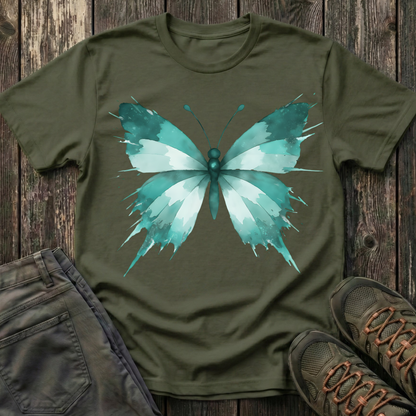 Watercolor Teal Butterfly T-shirt