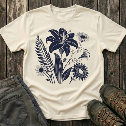 Flower Medley Ink Print T-shirt