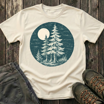 Hand Stamped Moonlit Forest T-shirt