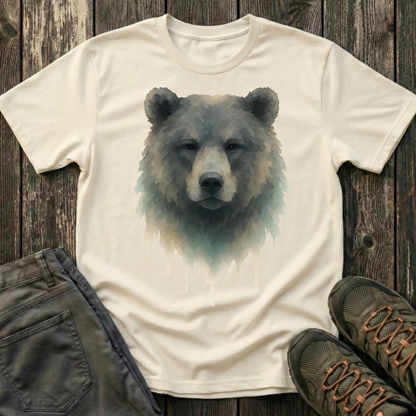 Watercolor Bear Portrait T-shirt