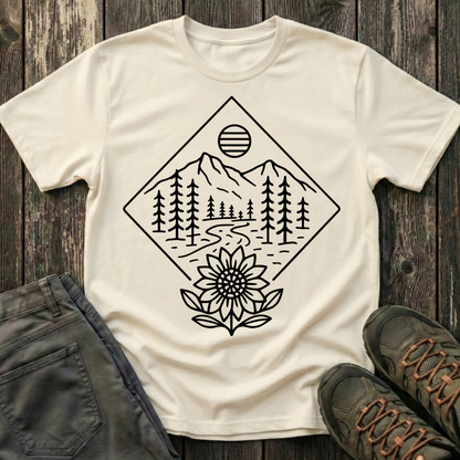 Sun Over Sunflower Landscape T-shirt