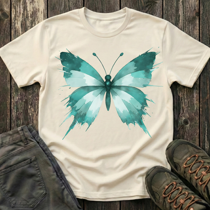 Watercolor Teal Butterfly T-shirt