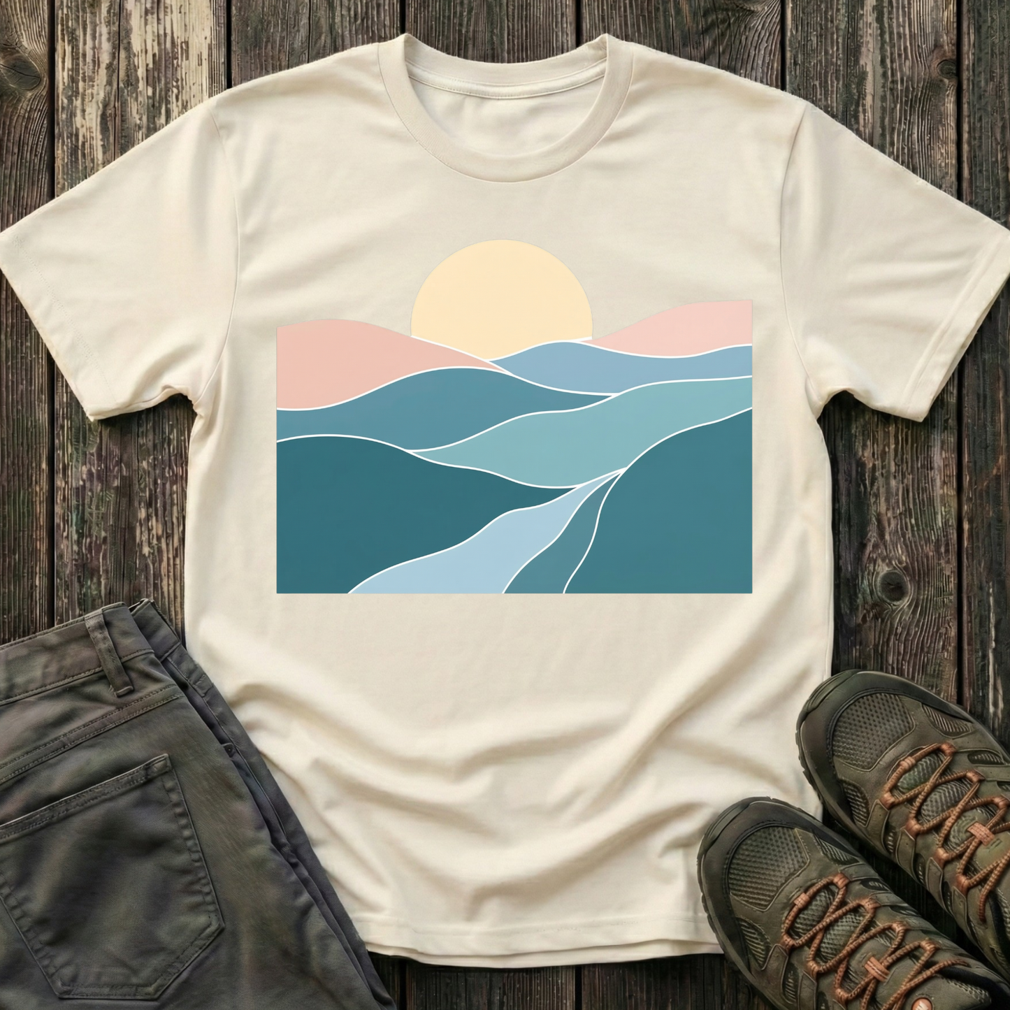 Sunset Over Rolling Hills T-shirt