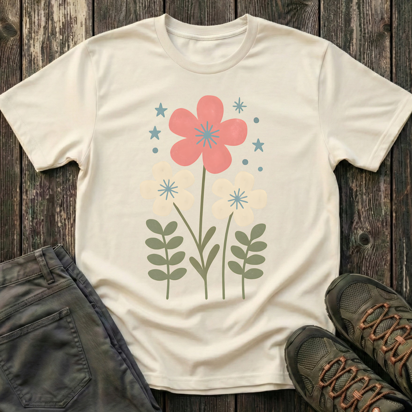 Stars And Flowers T-shirt