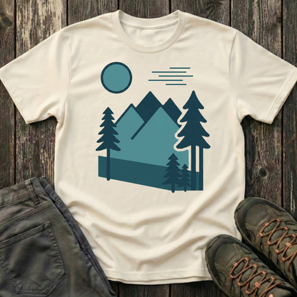 Minimalist Blues Landscape T-shirt