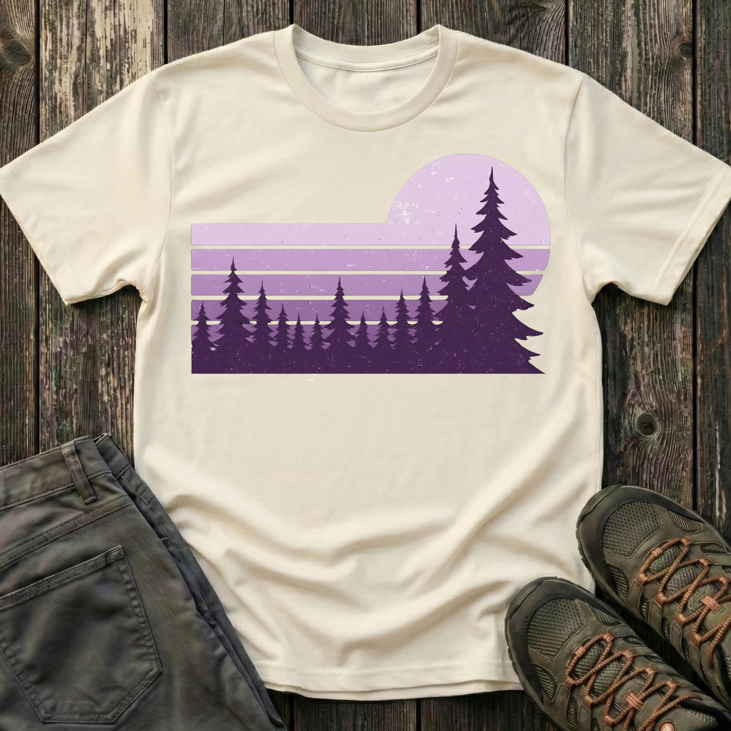 Retro Lilac Sunset T-shirt