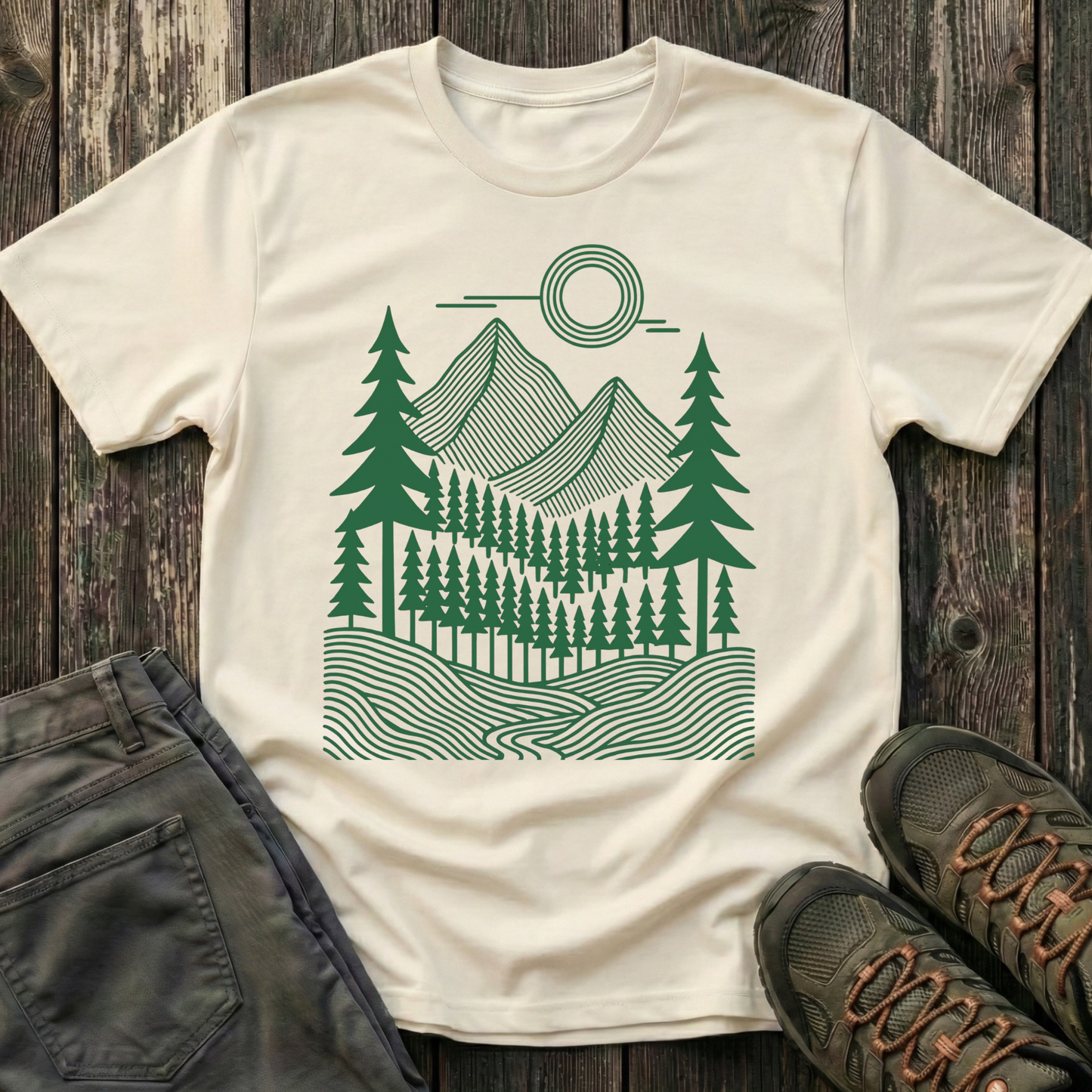 Geometric Pines T-shirt