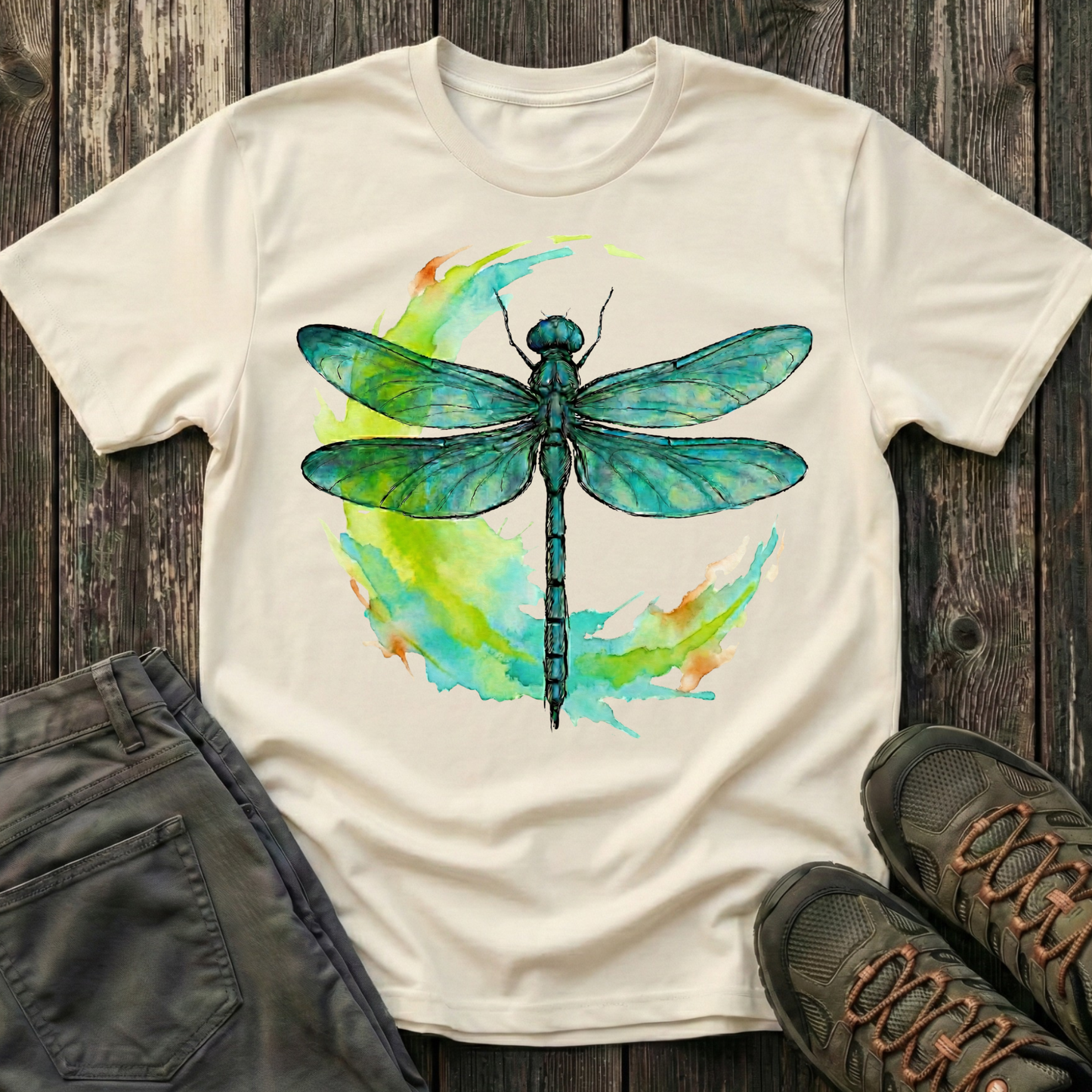 Dragonfly Moon Teal Splash