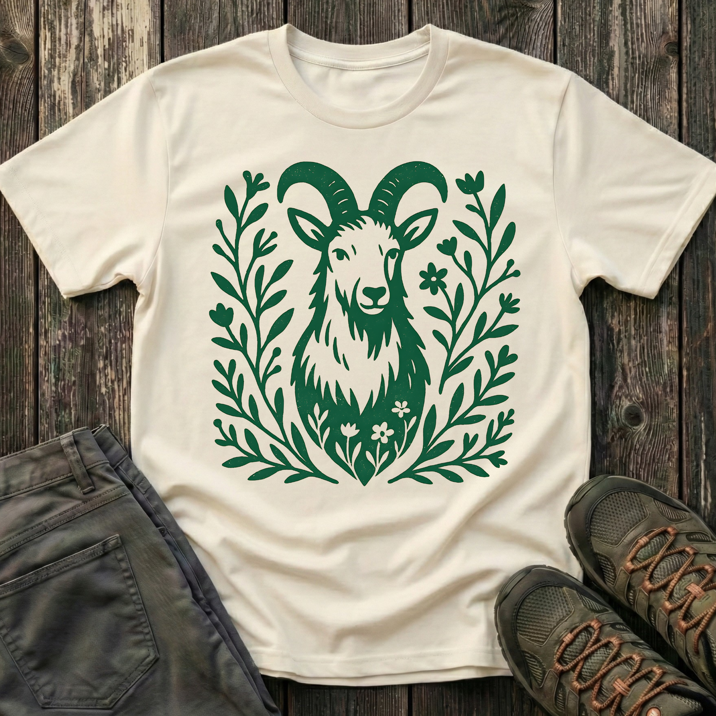 Mountain Goat Portrait T-shirt