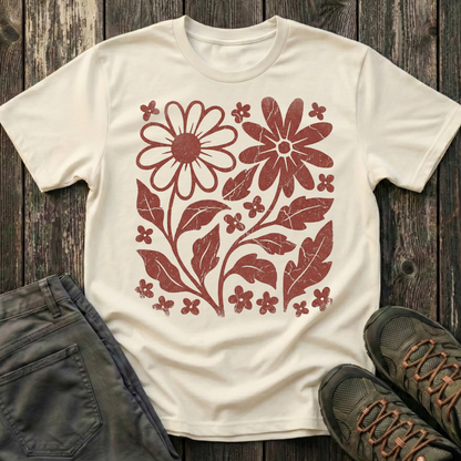 Crimson Flora T-shirt