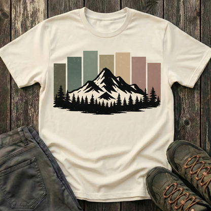 Mountain Peak Earth Tones T-shirt