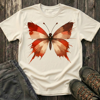 Watercolor Red Butterfly T-shirt