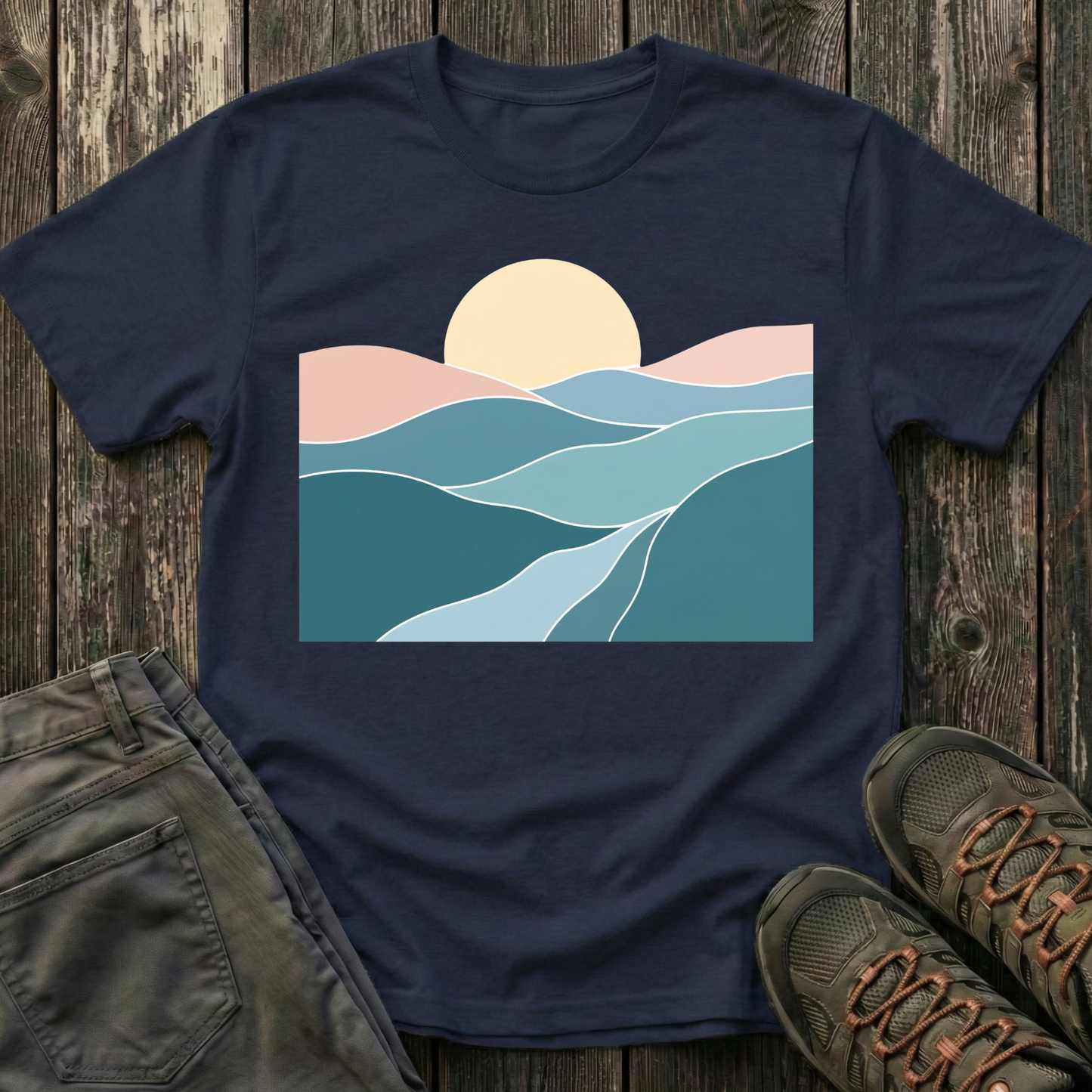 Sunset Over Rolling Hills T-shirt