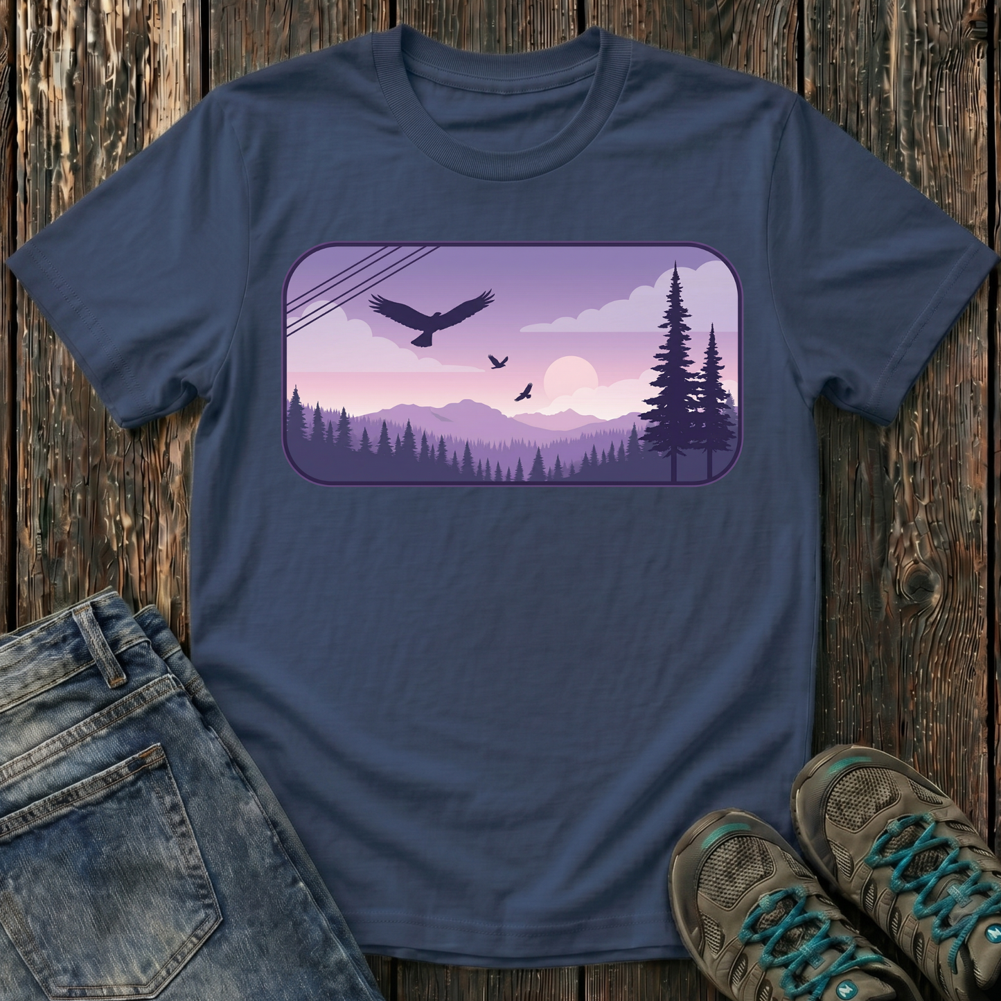Children's Soaring Above the Twilight Pines T-shirt
