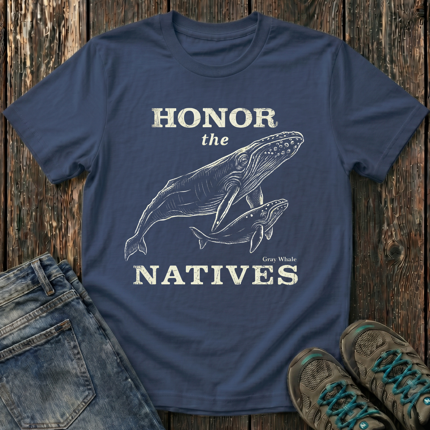Children's Honor The Natives Gray Whale T-shirt