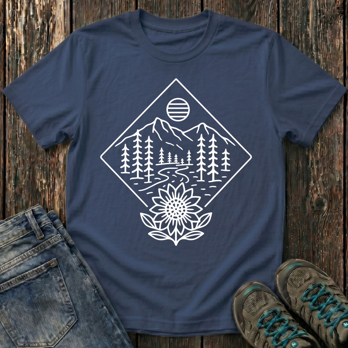 Children’s Sunflower Landscape T-shirt