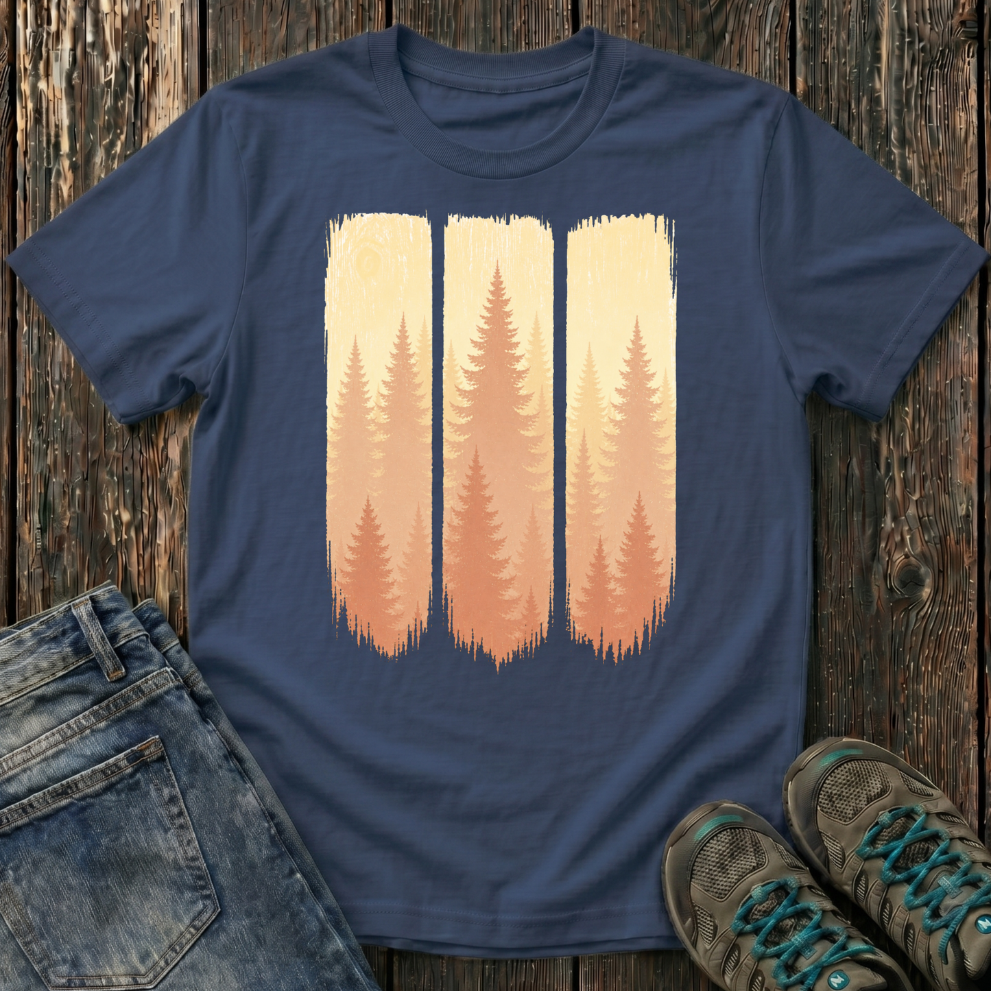 Children's Forest Sunset Brushstrokes T-shirt
