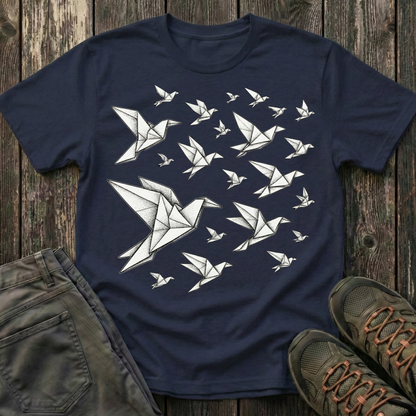 Origami Birds In Flight T-shirt