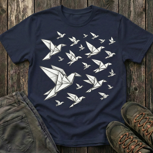 Origami Birds In Flight T-shirt