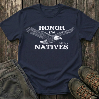Honor The Natives Bald Eagle T-shirt White