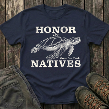Honor The Natives Green Sea Turtle T-shirt
