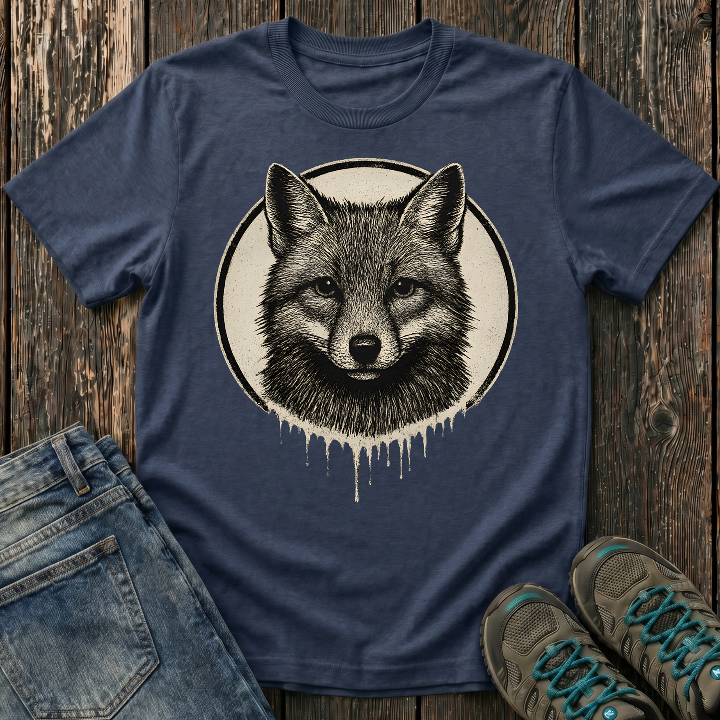 Children's Fox Portrait T-shirt