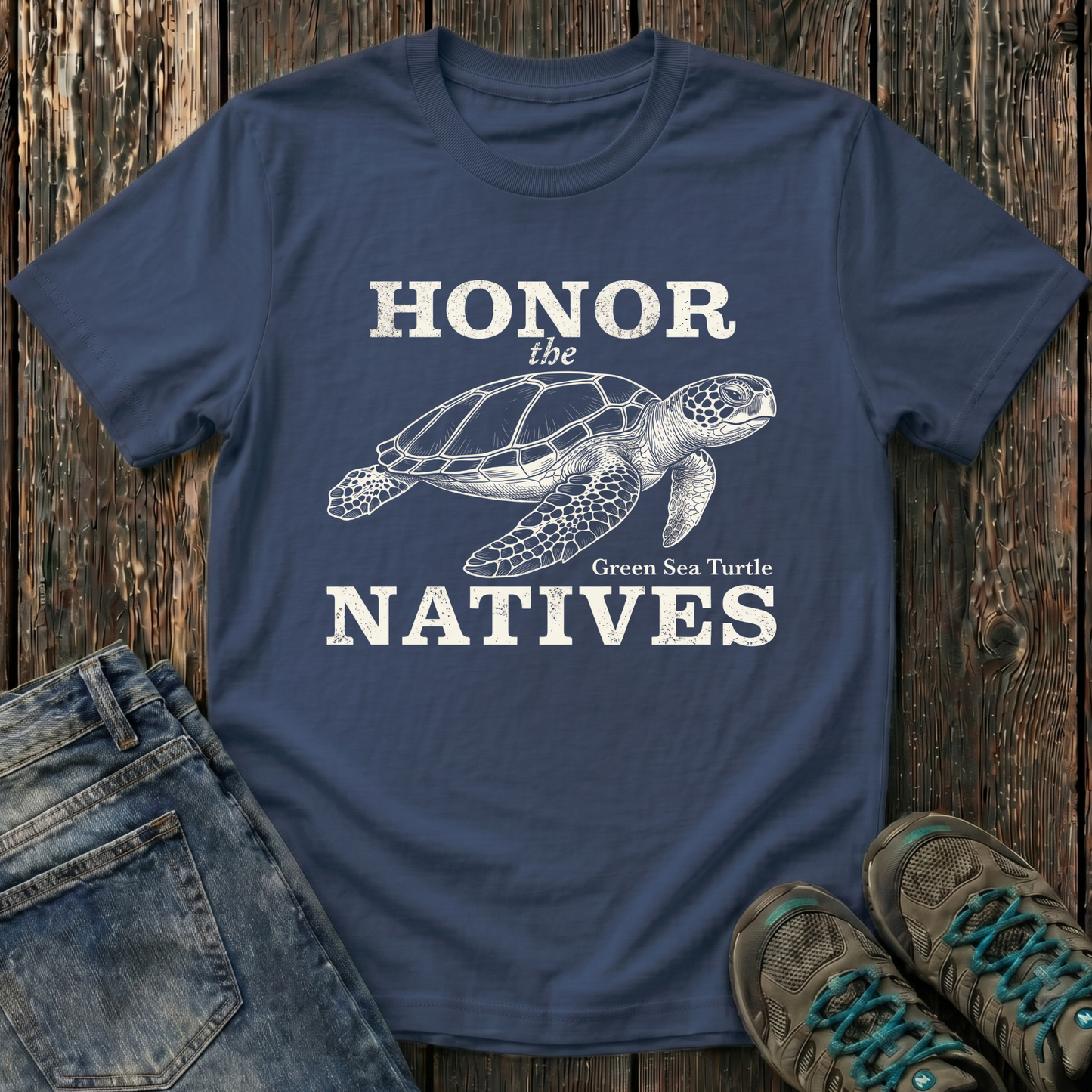 Children's Honor The Natives Green Sea Turtle T-shirt