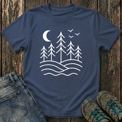 Children's Pines Under Moon T-shirt
