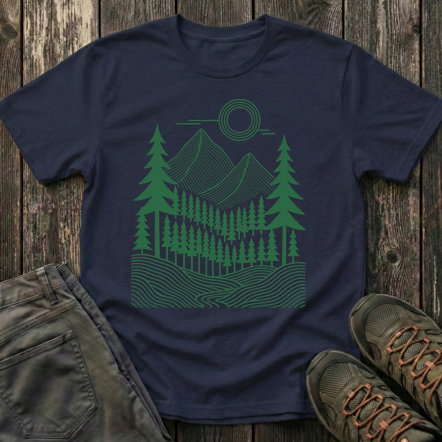 Geometric Pines T-shirt